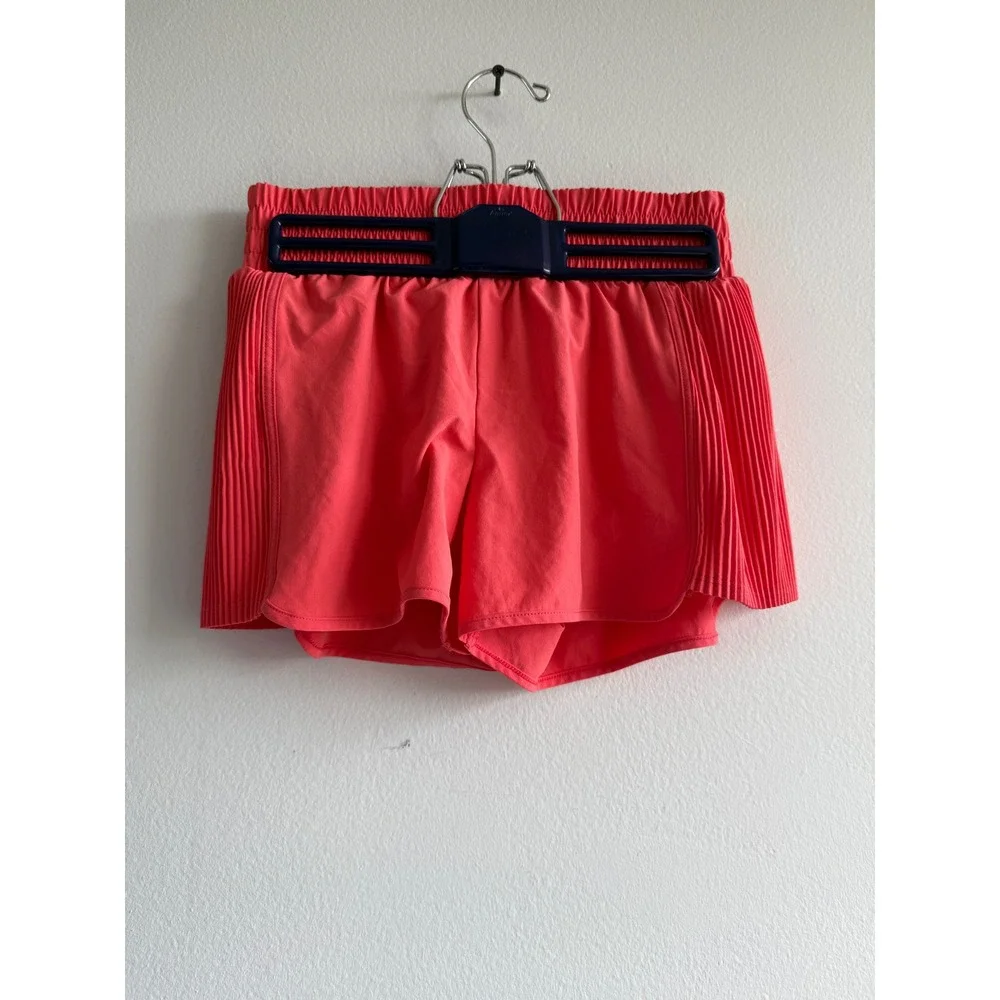 All in Motion Women Pleated Running Shorts 2 Pack Coral Pink‎ Light Blue L 10/12